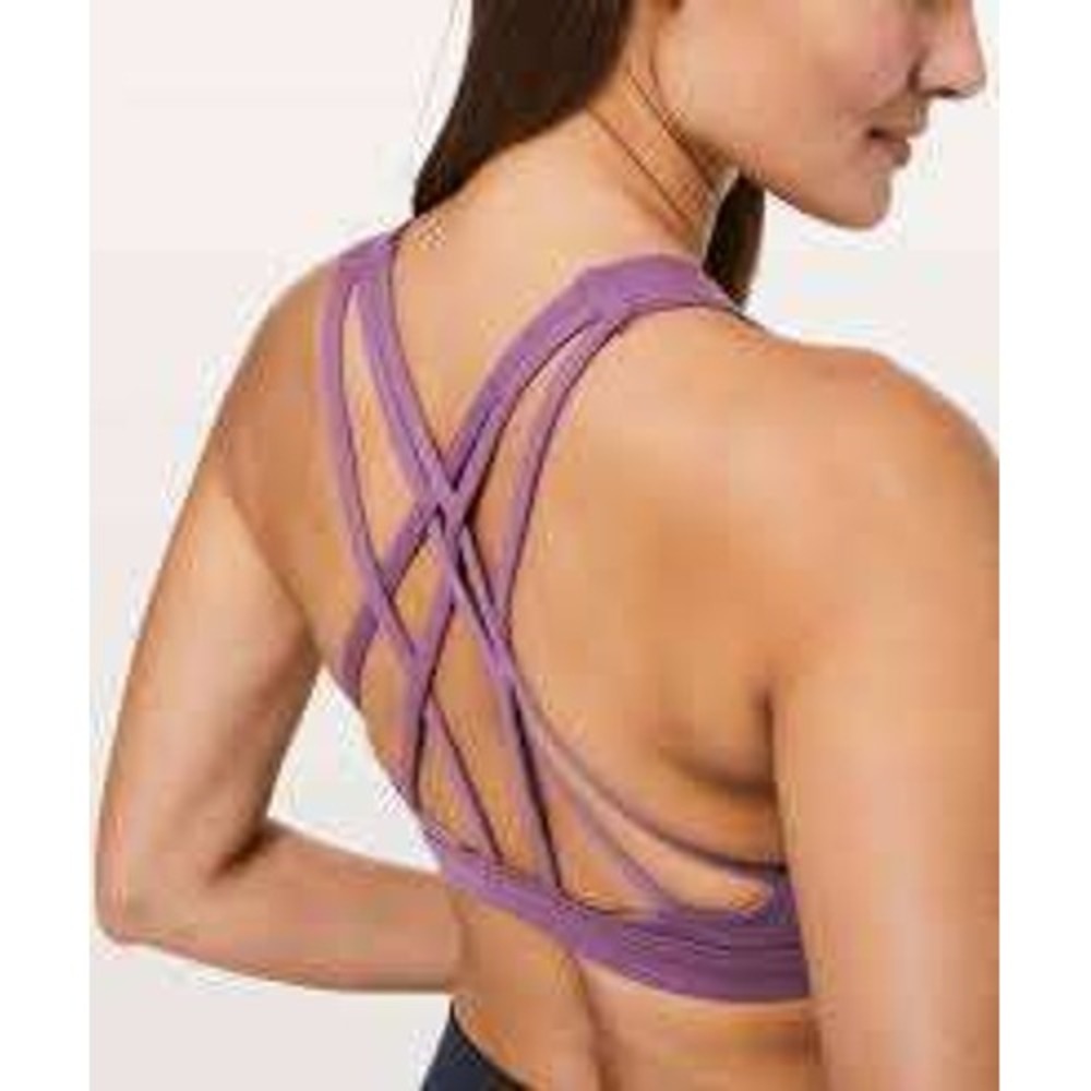 Lululemon Free To Be Serene High Neck Sports Bra Plum Purple Size 10 W2ARLS